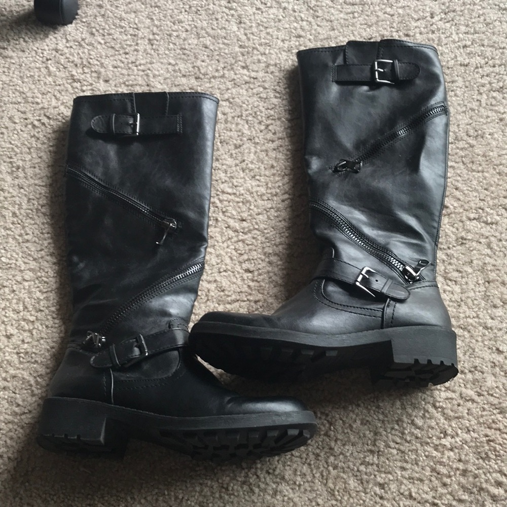 Black tall boots